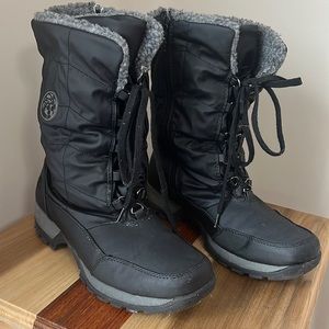 TOTES Aspen Cold Weather Snow Lace-up Boots Black When’s Size 9